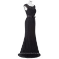 Kate Kasin Cap Sleeve Crew Neck V-Back Black Lace Ball Gown Evening Prom Party Dress 8 Tamanho US 2 ~ 16 KK000203-1